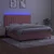 Vidaxl Box spring postelja z vzmetnico LED roza 180x200 cm žamet