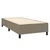 Krevet box spring s madracem LED smeđesivi 100x200 cm tkanina
