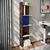 Hanah Home polica za knjige Aura, 37,8 cm, travertin / orah