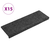 Prostirke za stepenice samoljepljive 15 kom 65x21x4 cm tamnosive pravokutne rubove
