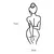 Wallity Zidna dekoracija Woman Body, 72x0.15x26 cm, 1.5 mm, Crna