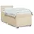 VIDAXL Box spring postelja z vzmetnico krem 90x190 cm blago