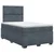 vidaXL Postelja boxspring z vzmetnico Temno siva 120 x 190 cm Žamet