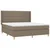 Vidaxl Box spring postelja z vzmetnico LED taupe 180x200 cm blago