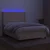 shumee Box spring postelja z vzmetnico LED krem 140x200 cm blago