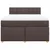 Vidaxl Box spring postelja z vzmetnico temno rjava 140x200 cm blago