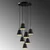 Conceptum Hypnose Luster Kem-6357, 43 cm, 7xE27 , Crni