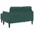 Sofa 2-sjed s ležaljkom u obliku slova L tamnozelena 125 cm