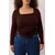Trendyol Curve Ženska bluza Tbbaw25Af00041, Smeđa
