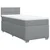 VIDAXL Box spring postelja z vzmetnico svetlo siv 100x200 cm blago
