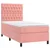 Vidaxl Box spring postelja z vzmetnico roza 90x190 cm žamet