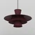 Luster na sajli PLATO 1xE27/15W/230V bordo