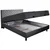 Boxxx POSTELJA Z VZMETNICO 180 cm x 200 cm , les, tekstil siva