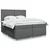 Vidaxl Box spring postelja z vzmetnico temno siva 200x200 cm blago