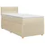 vidaXL Postelja boxspring z vzmetnico Krem 90 x 200 cm Blago
