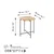Hanah Home Klub sto 46x56x46cm Crno-Bež