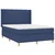 Krevet box spring s madracem LED plavi 140x190 cm od tkanine