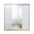 L decor Klizni ormar sa ogledalom Basti V 200, 200x58x215cm, Beli