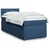 Vidaxl Box spring postelja z vzmetnico modra 90x200 cm blago