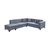 Atelier del Sofa Ugaona garnitura na razvlačenje West Left, 230 x 285 cm, Siva