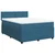 Vidaxl Box spring postelja z vzmetnico modra 160x200 cm žamet