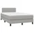 Vidaxl Box spring postelja z vzmetnico LED sv. siva 120x200 cm blago