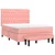 Vidaxl Box spring postelja z vzmetnico roza 140x190 cm žamet