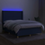 Vidaxl Box spring postelja z vzmetnico LED modra 140x190 cm blago