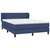 Vidaxl Box spring postelja z vzmetnico modra 140x190 cm blago