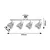 Rabalux Plafonska spot lampa Emerencia, 4xE14, Crna