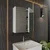 Skye Decor Set kupatilskog ormarića sa umivaonikom i ogledalom, 2 dela, Beli