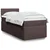 Vidaxl Box spring postelja z vzmetnico temno rjava 100x200 cm blago