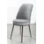 Hanah Home set trpezarijskih stolica Dexa 2 kom, siva tkanina Babyface, braon metalne noge