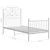 shumee Posteljni okvir bel kovina in vezan les 90x200 cm