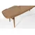 Hanah Home klub sto Butterfly 121, 121 cm, hrast