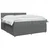 vidaXL Postelja boxspring z vzmetnico Temno siva 200 x 200 cm Blago