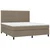 Vidaxl Box spring postelja z vzmetnico taupe 160x200 cm blago