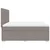 Vidaxl Box spring postelja z vzmetnico taupe 200x200 cm blago