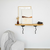 HANAH HOME Zidna polica Edera Black Oak
