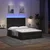 Ottoman krevet s madracima i LED diodama crni 140x200 cm baršun