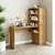 Hanah Home 2077 radni sto s policom 143,2 × 143,2 × 50 cm, atlantski bor