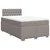 Vidaxl Box spring postelja z vzmetnico taupe 120x190 cm blago
