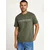 Funky Buddha Majica  temno zelena / volneno bela