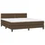 Vidaxl Box spring postelja z vzmetnico LED temno rjava 180x200cm blago
