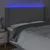 LED uzglavlje svjetlosivo 203 x 16 x 118/128 cm od tkanine