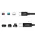 Ugreen US241 USB-C 2.0 - USB-B kabel 1 m - črne barve