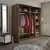 Hanah Home Garderober Kale-7170, 220x210x60 cm, Antracit-beli