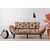 Atelier del Sofa Trosed na razvlačenje Nitta 185x85x70cm Svetlobraon