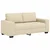 vidaXL Dvosed kremne barve 180x77x82 cm blago