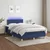 Vidaxl Box spring postelja z vzmetnico LED modra 120x190 cm blago